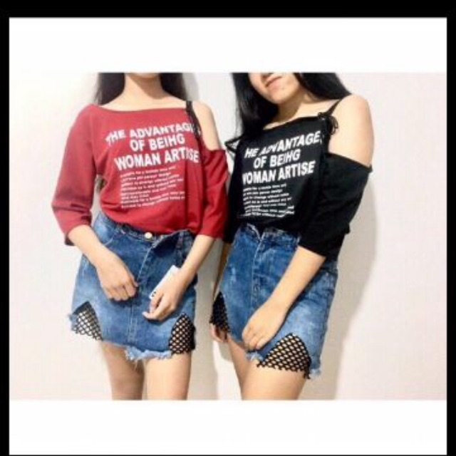 Áo thun trễ vai