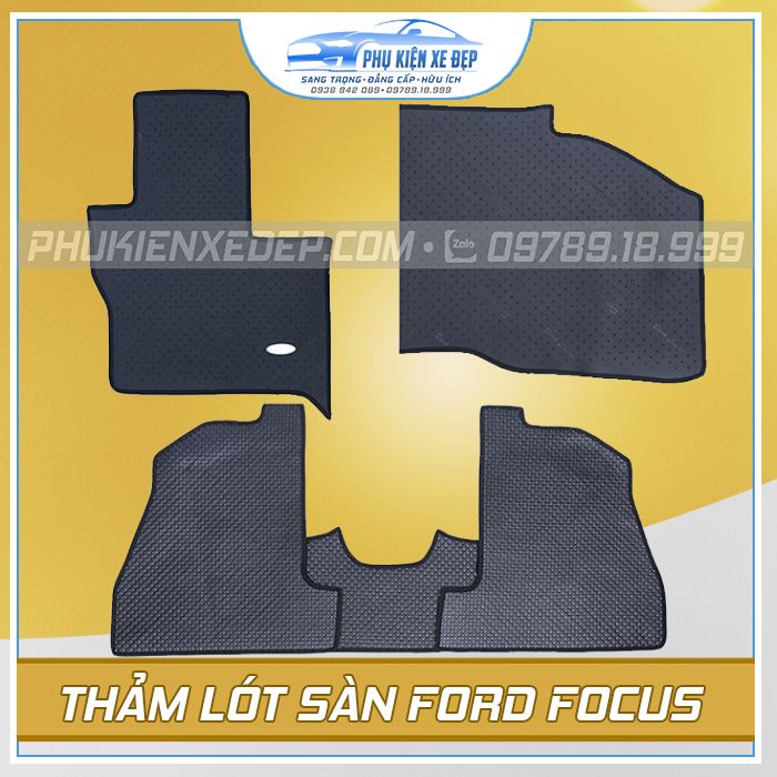 Thảm lót sàn ô tô KataCAO CẤP  cao su Thái Lan cho xe Ford Ranger/ Focus/ Fiesta/ Explorer/ Everest/ Escape/ Ecosport