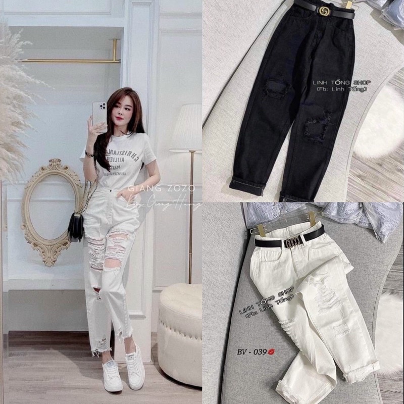 Quần bò baggy rách🌸DAQUY20🌸quần jeans baggy rách cực hot👉ảnh thật cuối
