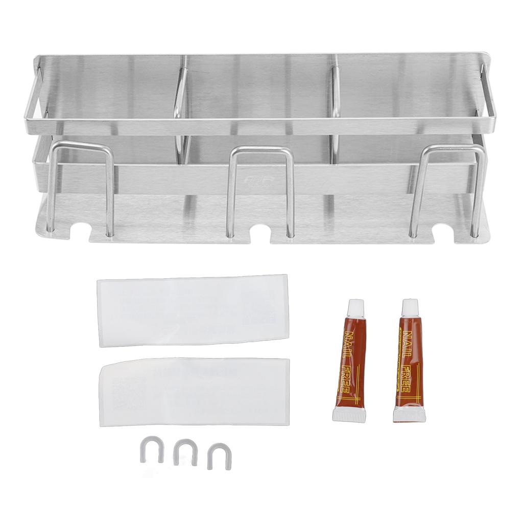 Oxygen072 Giá đỡ bàn chải đánh răng bằng Thép không gỉ gắn tường Trong dòng Thép không gỉ 3 người Thông số kỹ thuật Treo Bộ lưu trữ Bàn tường