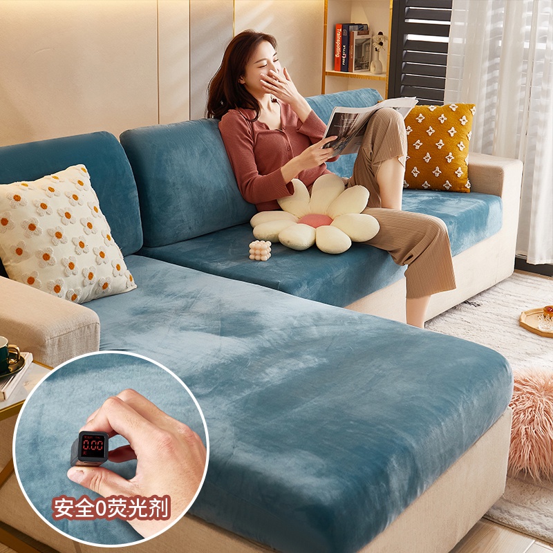 Vỏ bọc đệm ghế sofa bằng vải lông spandex co giãn mới để trang trí nhà cửa