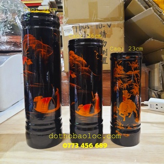 Ống nhang gỗ hình đồng quê 3 cỡ: cao 23cm, 27cm, 30cm