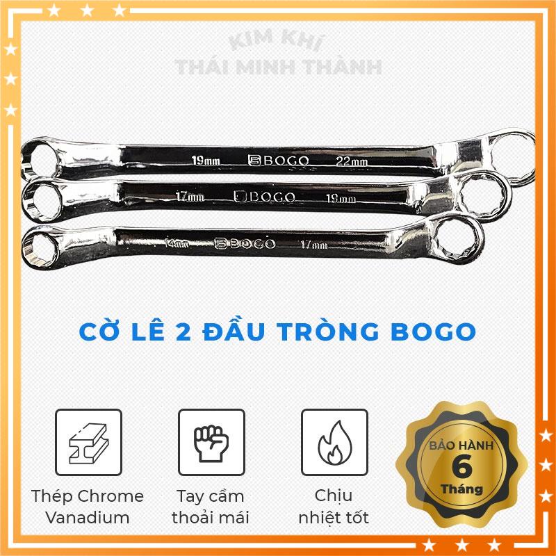 Cờ lê 2 đầu vòng Bogo 8mm đến 27mm - Làm từ hợp kim thép Chrome-Vanadium độ cứng cao, Nhiều kích thước lựa chọn