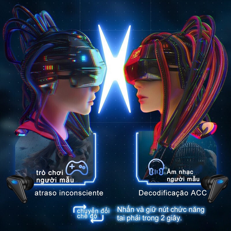 Tai nghe gaming không dây K55 ， tai nghr dien thoai có mic nhét tai không dây，chính hãng chuyên game thủ audio bluetooth nhét chup tai chơi game bluetooth PUBG， super bass TWS true wireless bluetooth headphone