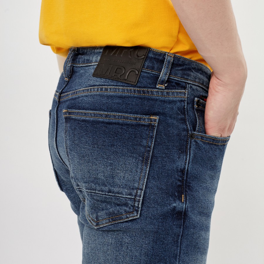 Quần jean dài MRC Slim fit nam cao cấp xanh denim chất cotton cao cấp ôm vừa vặn tôn dáng trẻ trung