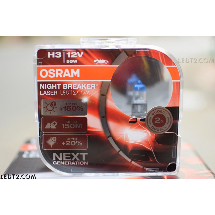 [LEDT2 ISOP] Đèn pha Halogen Osram Night Breaker Laser +150% [SL: 1 bóng]