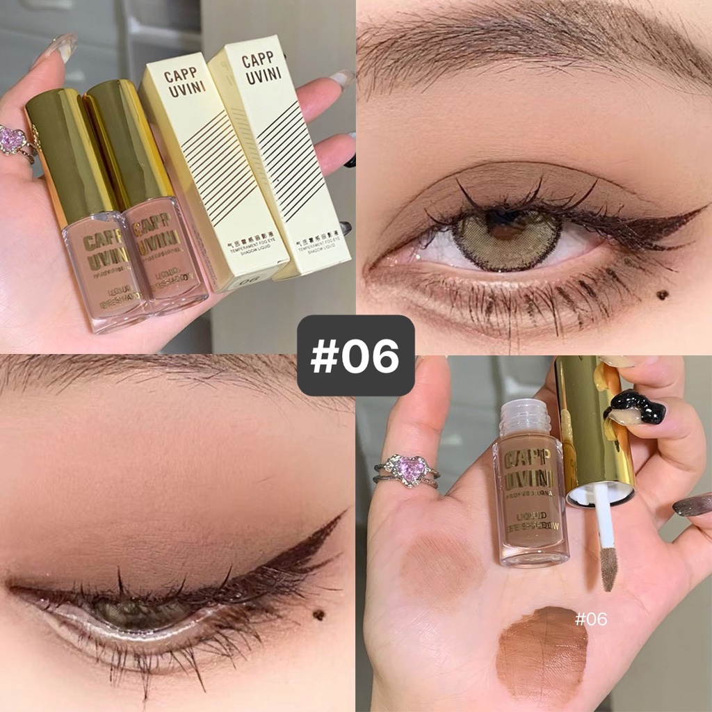 Phấn mắt dạng kem Cappuvini dễ tệp vào da lâu trôi tone màu hồng nâu trầm thích hợp kiểu trang điểm hàng ngày tự nhiên