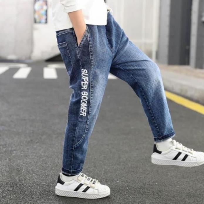 Quần áo bé trai 7 tuổi size đại ☑️ Quần jean bé lớn☑️ trang phục mùa đông