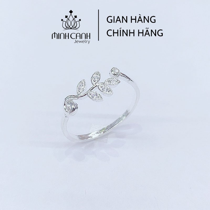 Nhẫn Bạc Lá Olive Dáng Hở Freesize - Minh Canh Jewelry