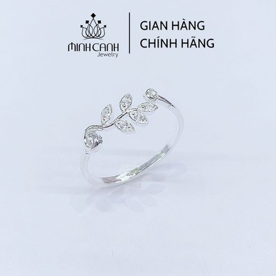 Nhẫn Bạc Lá Olive Dáng Hở Freesize - Minh Canh Jewelry