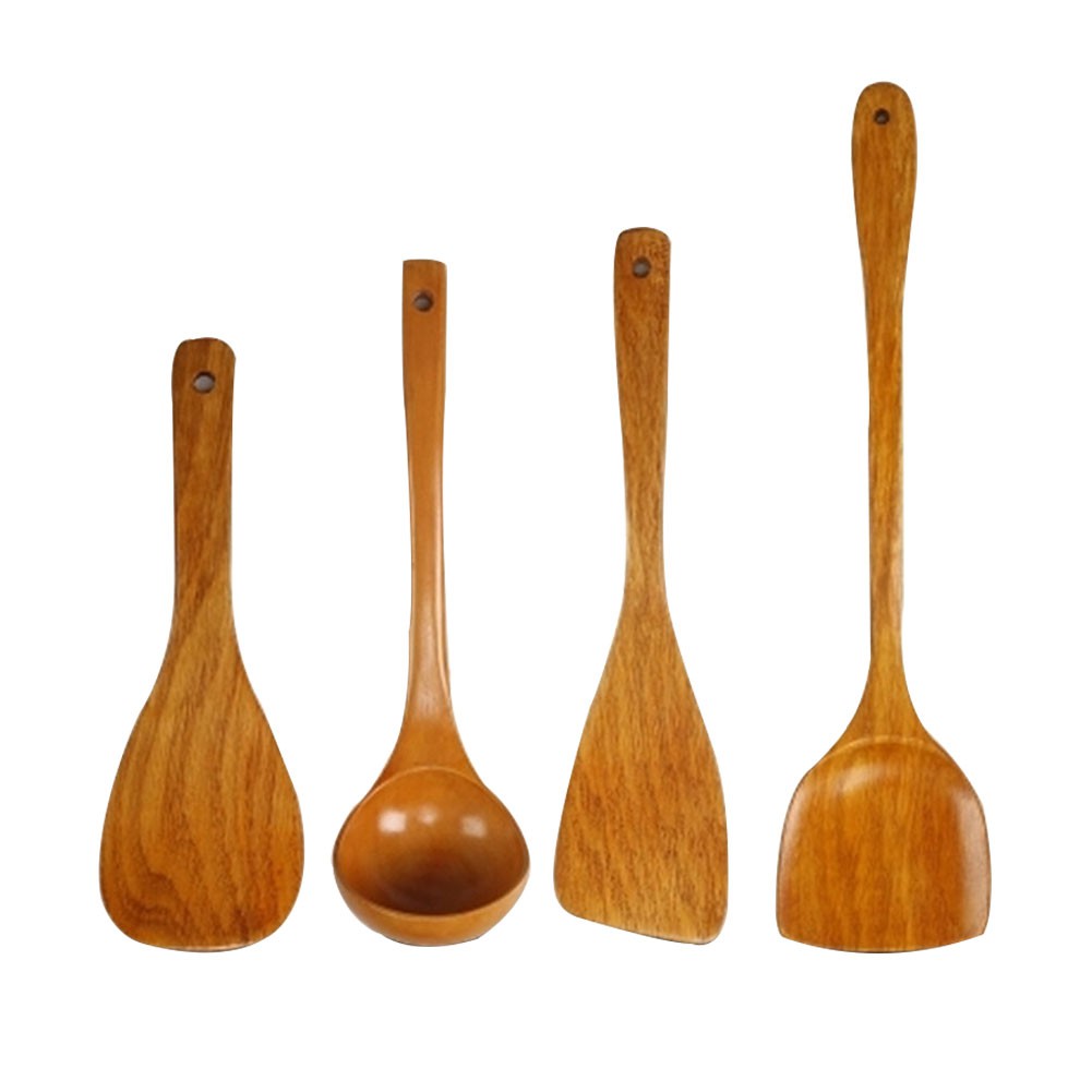 Bộ 4 món dụng cụ làm bếp bằng gỗ tinh tế phong cách Nhật bản