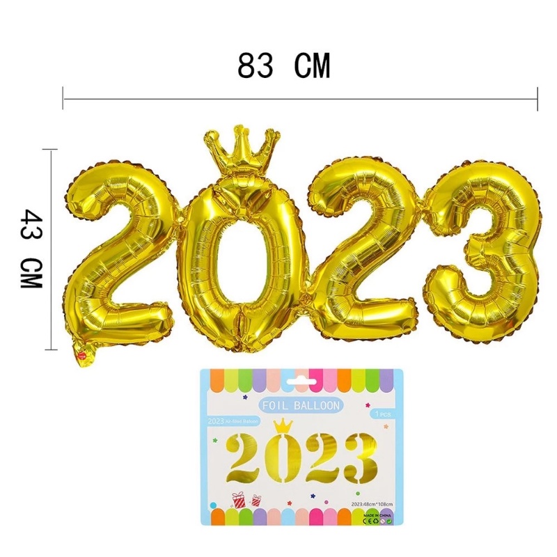 Bóng Bay Màng Nhôm Màu Vàng / Bạc Độc Đáo Trang Trí Tiệc Cưới / Năm Mới 2023
