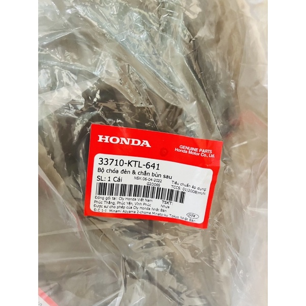 Chắn Bùn Sau Đuôi Bảng Số Choá Đèn Sau Honda Wave a 100 RS 100 Wave 50cc Chính Hãng