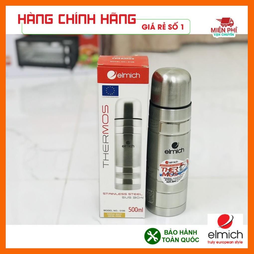 BÌNH GIỮ NHIỆT ELMICH 500ML, 750ML, 1000ML [EL-5196, EL-5197, EL-5198], BÌNH GIỮ NHIỆT ELMICH NHẬP KHẨU, GIỮ NHIỆT 24H