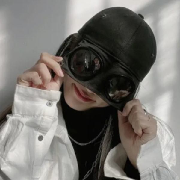 Nón kiểu phi công thiết kế độc đáo năng động mũ đen nón nữ mũ nam mũ nữ mũ lưỡi mũ thêu nón trắng