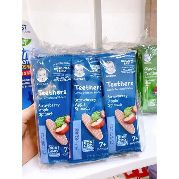 Bịch 12 gói bánh gạo GERBER ăn dặm cho bé