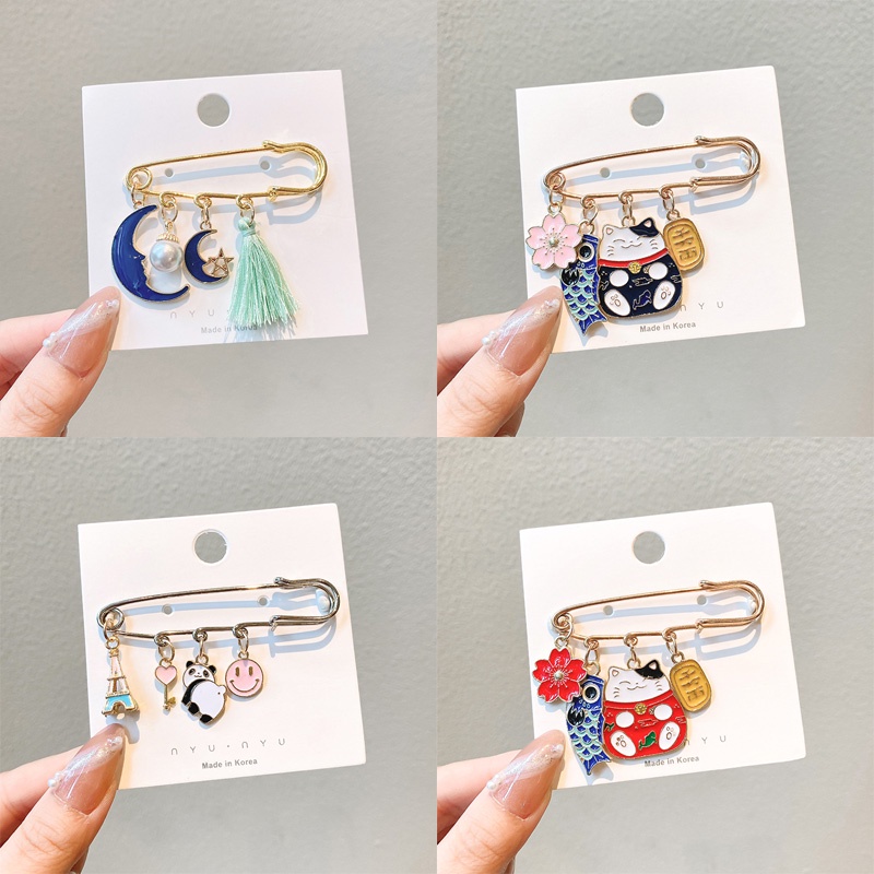 Ghim Cài Áo Họa Tiết Hoạt Hình Dễ Thương Phong Cách Nhật Bản