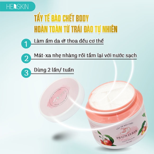 Kem Tẩy Tế Bào Chết Body Peach Clear Herskin 200gr