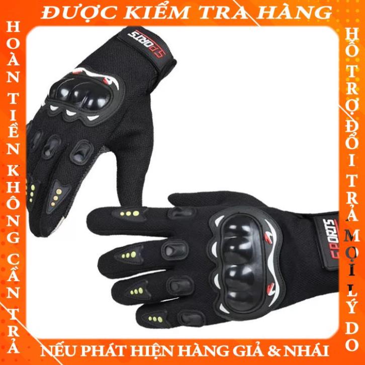 Găng tay phượt Sports cao cấp dài tay, găng đi xe máy có gù bảo vệ qnguyen