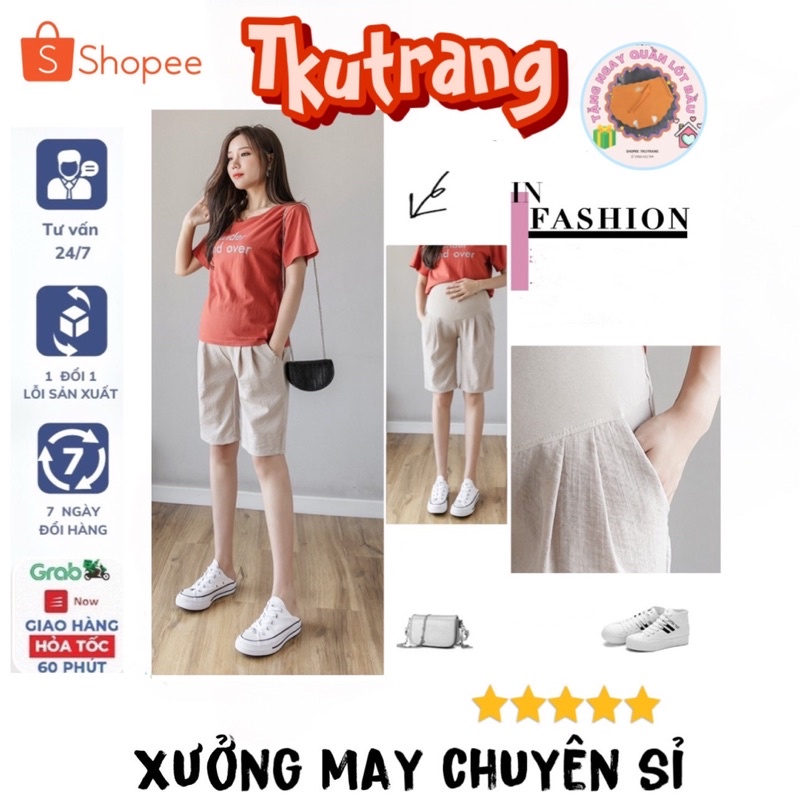 Quần bầu lửng đũi siêu mát dáng baggy siêu xinh