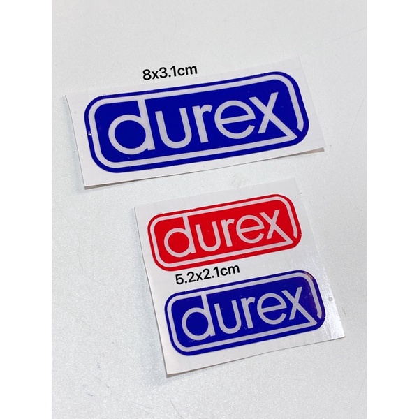 Bộ tem nổi dán chữ Durex màu ngẫu nhiên trang trí xe máy, tem cao cấp không bay màu chống nước