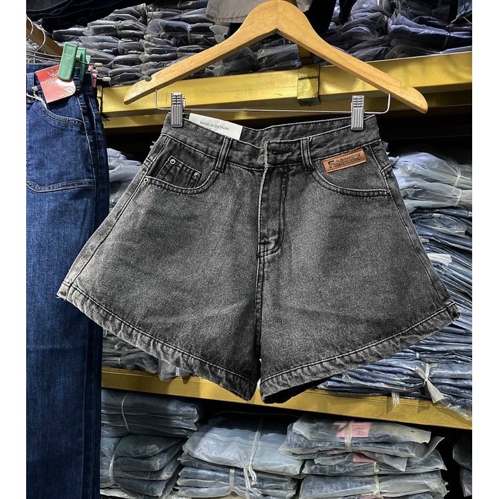 Quần short jean lưng cao quần đùi jean dáng xoè siêu xinh hàng loại xịn chất đẹp