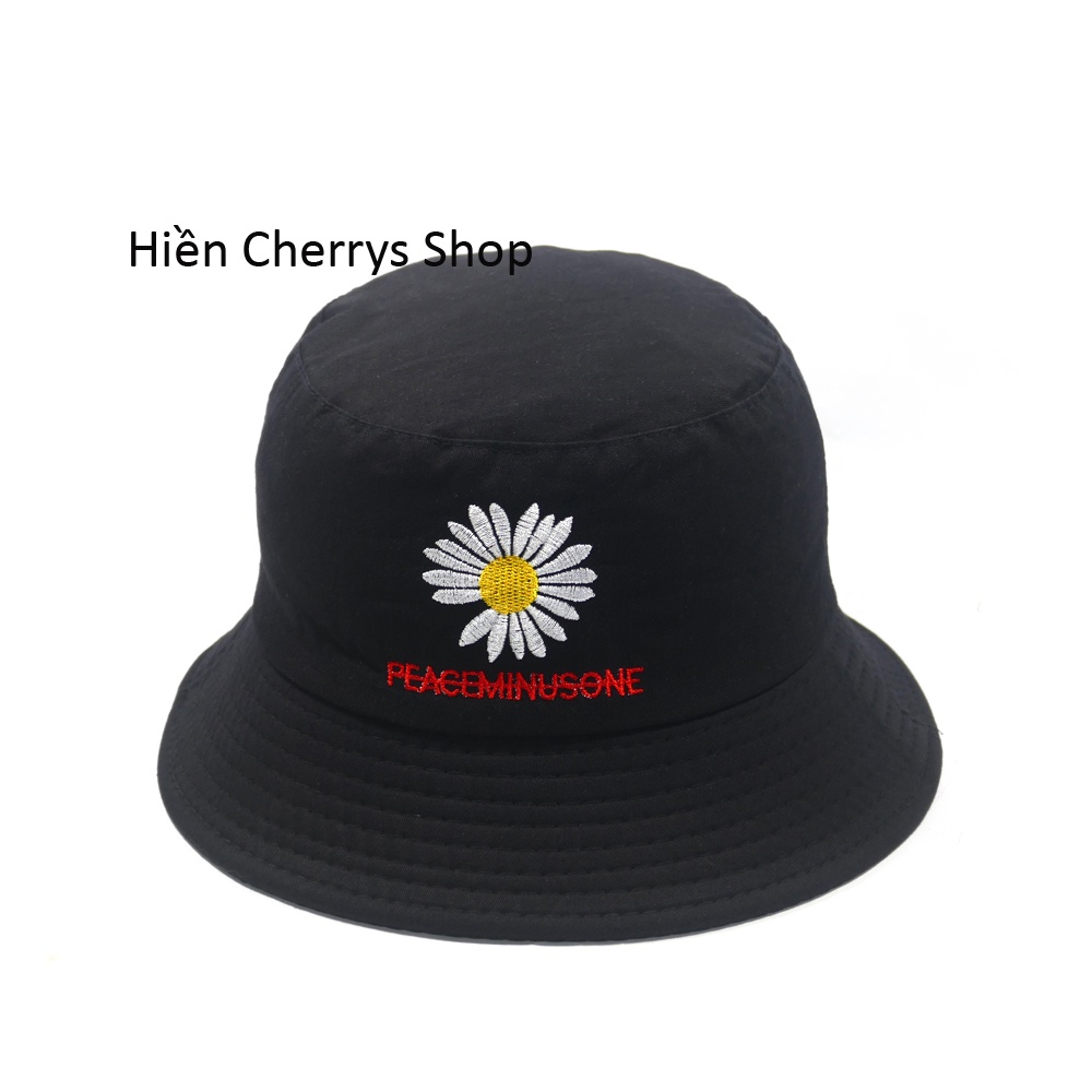 Nón tai bèo Bucket hoa cúc chữ 1 mặt thích hợp cho mọi lứa tuổi và tuổi teen