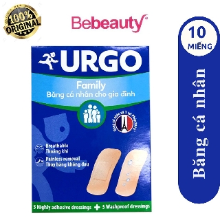Băng cá nhân cho gia đình Urgo Family (10 miếng/gói) - 0403455