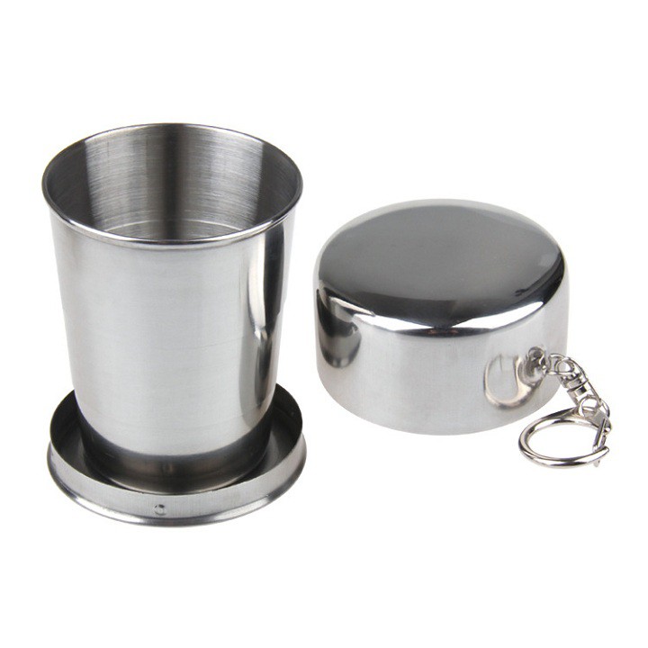 Cốc inox gấp gọn đa năng bỏ túi tiện dụng, sử dụng trong lớp học, trường mầm non, văn phòng,ly uống nước du lịch gấp gọn