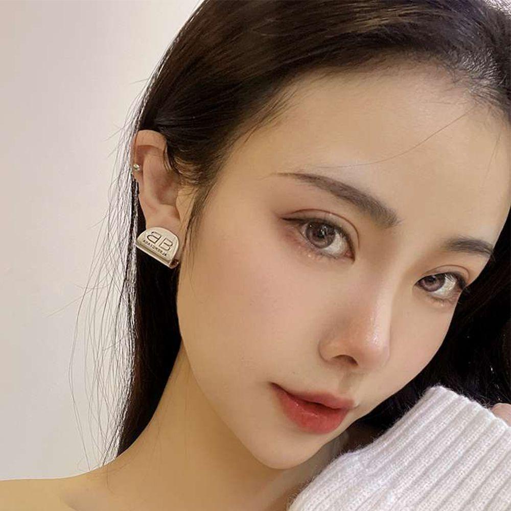 Khuyên Tai Kim Loại Phong Cách Hàn Quốc Thanh Lịch Thời Trang Cho Nữ