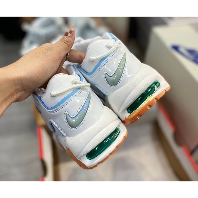 Giầy Uptempo trắng cam cao cổ chất đẹp Fullbox