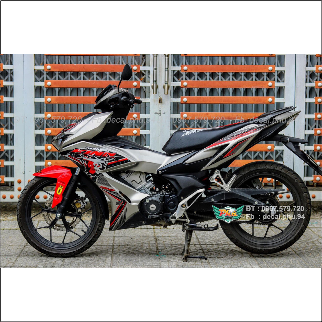 Tem rời Winner X king drag bạc đỏ đen (J)