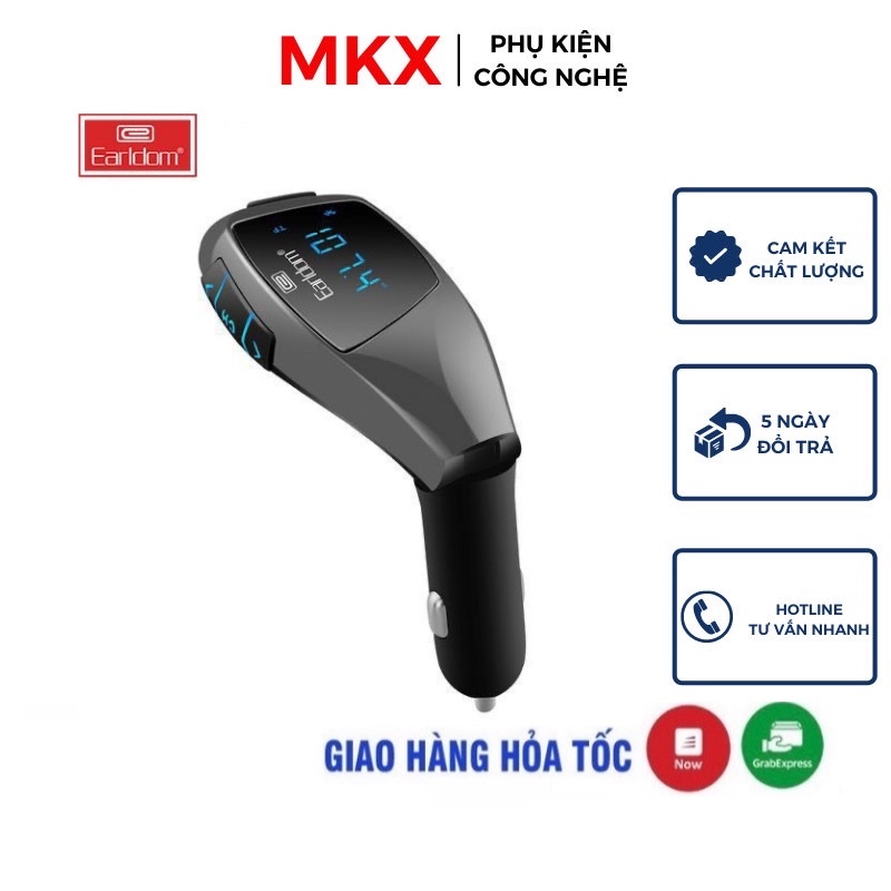 Tẩu Sạc Ô Tô Thông Minh Bluetooth Hàng Chính Hãng Earldom M25 [Bảo hành 12 tháng]