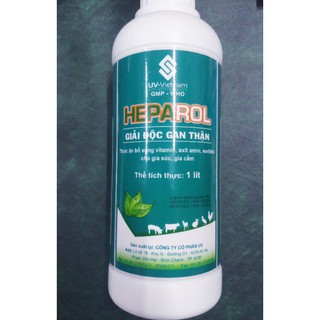 Heparol chai 1 lít sử dụng cho vật nuôi, gia súc, gia cầm