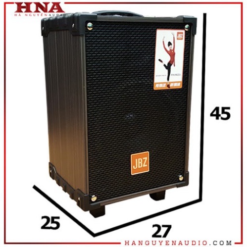 Loa kéo di động JBZ 108-Bass 2 tấcCS-250W+1Micro Không Dây+Remto+adapter sạc+dây tín hiệu tivi