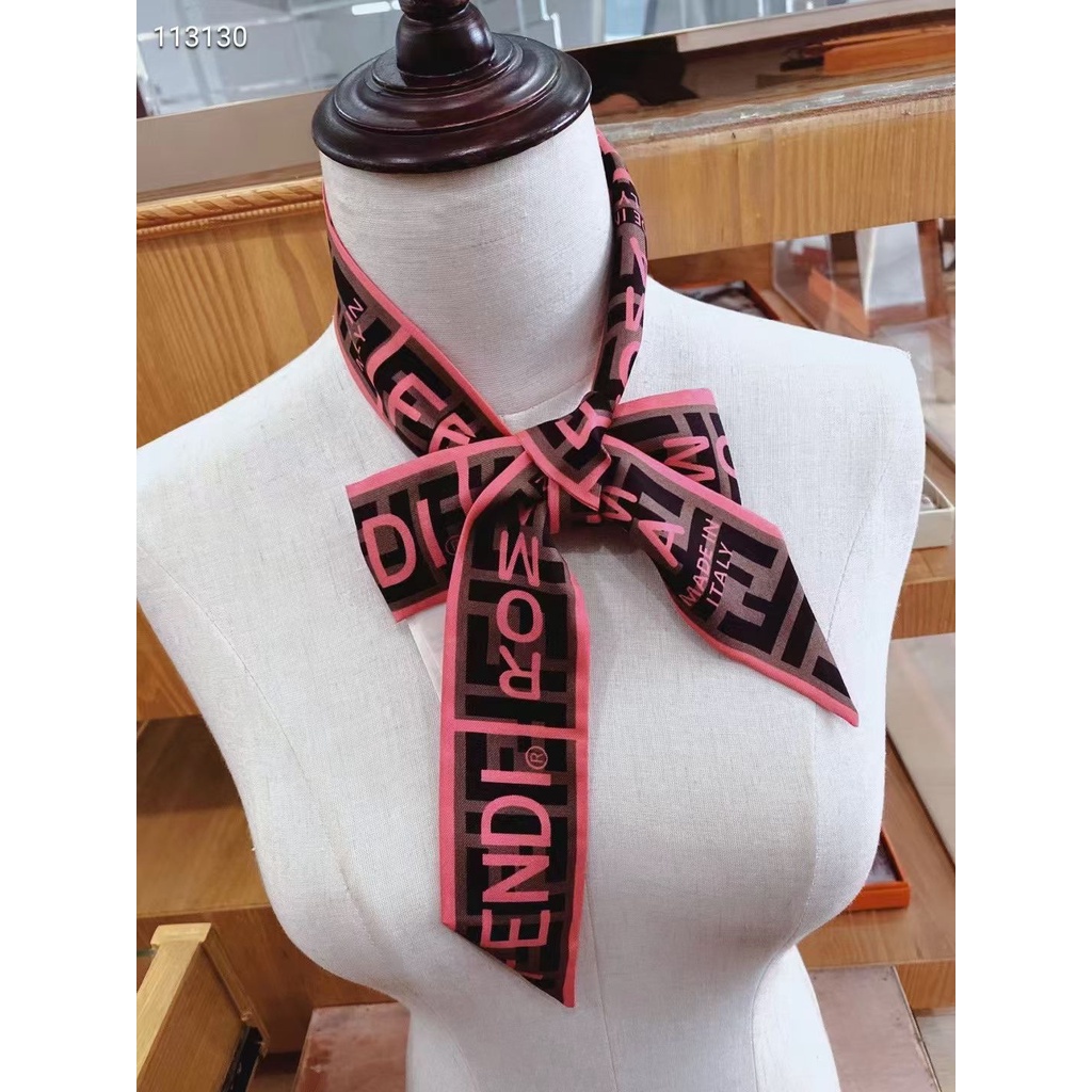 Khăn Quàng Cổ / Khăn Quàng Cổ / Túi Xách Bằng Lụa In Chữ FF Thời Trang 2022 Cho Nữ