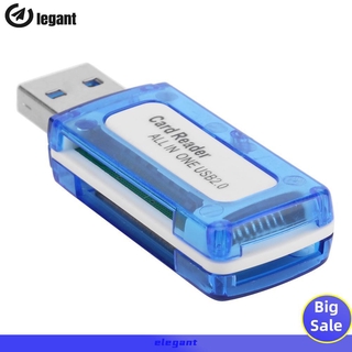 [NEW]4 in 1 Memory Card Reader USB 2.0 All in One Cardreader for Micro SD TF M2
