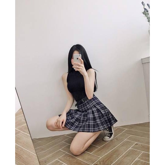 Váy Chân Váy Tennis Skirt Caro Korea kẻ | BigBuy360 - bigbuy360.vn