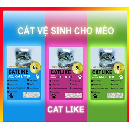 CÁT VỆ SINH CHO MÈO CATLIKE 8L , 15L - Shop Thức ăn cho mèo Pate Ciao