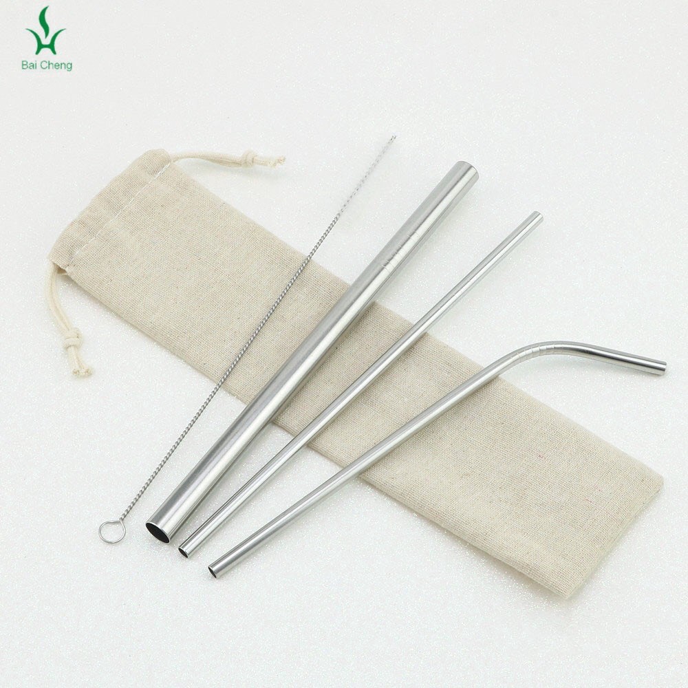 Combo Ống Hút INOX Kèm Túi Đựng & Cọ Rửa