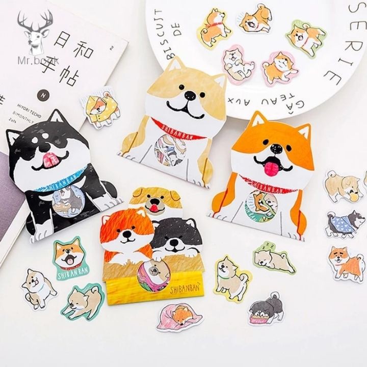 Bộ 30 Miếng Dán Trang Trí Sticker Trang Trí Sticker Hình Chó Phong Cách Hàn Quốc Dễ Thương Cho Bé