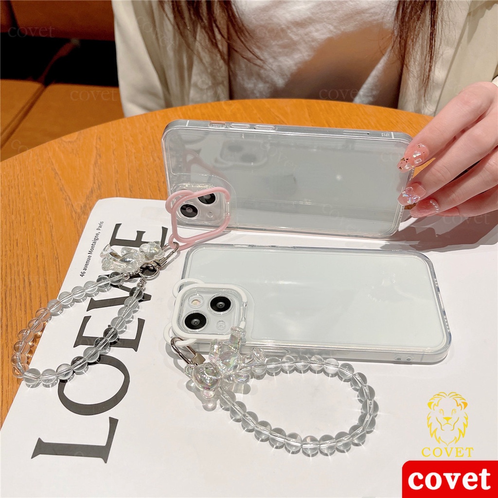 Ốp Điện Thoại Hình Gấu Có Vòng Đeo Tay Cho iPhone 11 12 13 Pro MAX X XS MAX XR 7 8 Plus SE 2020