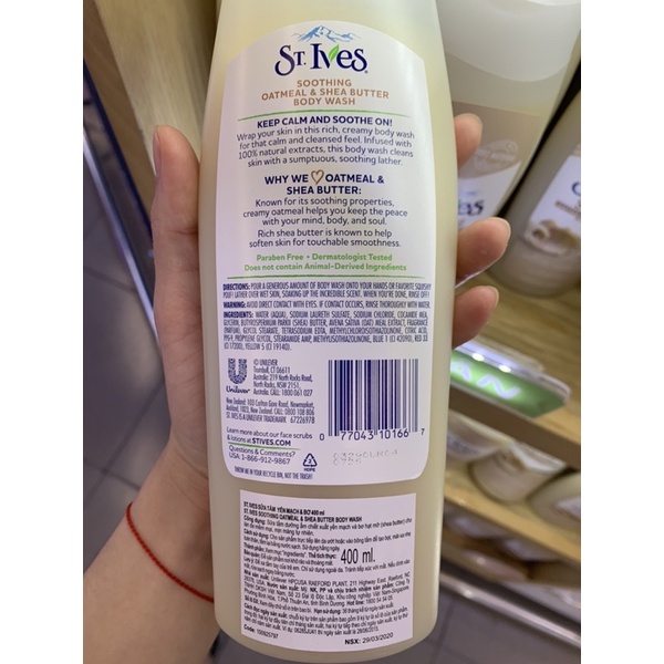 Sữa tắm tẩy tế bào chết ST.Ives Hương Mơ/ Muối Biển/ Cam Chanh 400ml