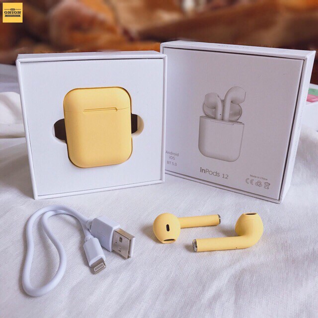 Tai nghe Bluetooth Không Dây INPODS i12 TWS Combo Vỏ ốp lưng Case Airpod Airpods Pro 1 2 Iphone - lala17 | BigBuy360 - bigbuy360.vn