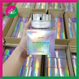 Kem Ốc Sên Goodal Premium Tone Up Cream Chính Hãng 30ml (Mẫu Mới) giúp dưỡng trắng da, giảm nám, giảm mụn, xoá vết nhăn