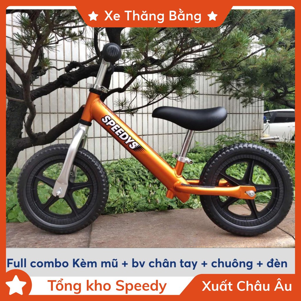 Full combo Xe thăng bằng SpeedyS + mũ + bv chân tay + chuông + đèn - Đồ chơi vận động cao cấp cho bé