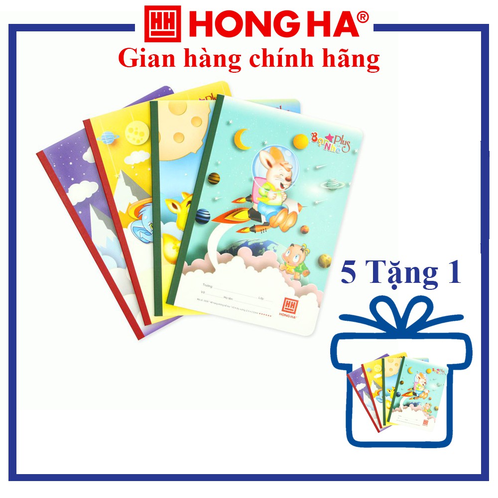 [ Tặng 1 Lốc 10 Quyển Vở 4 Ô ly School Bạn nhỏ Plus 0509P ] Combo 5 Lốc Vở 4 Ô ly ⭐ 48 trang ⭐ School Bạn nhỏ Plus 0509P