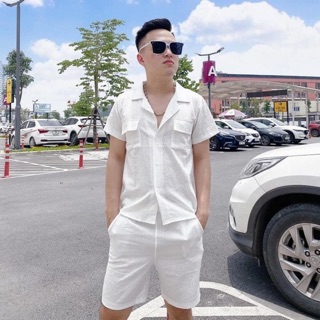 Bộ đũi 2020 ( 1 sơ mi nam + 1 quần short đũi) FREE SHIP