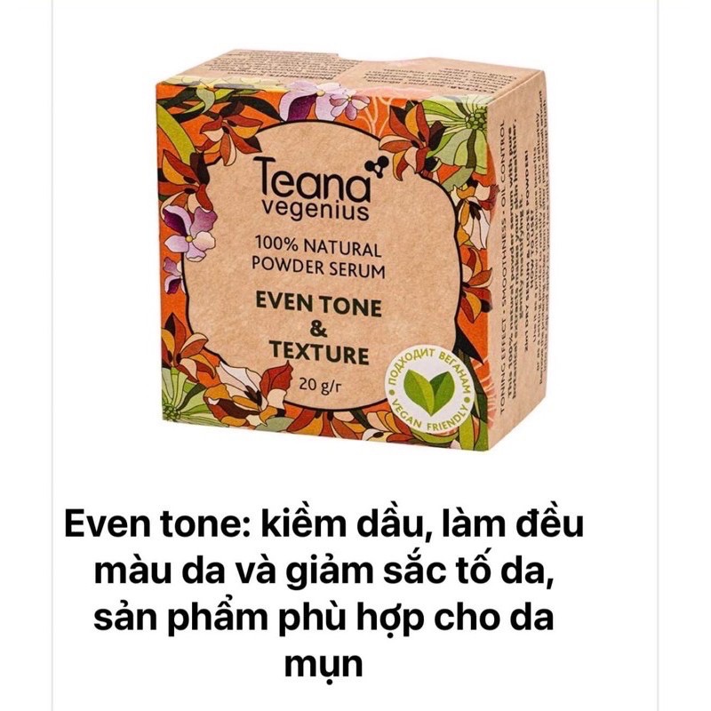 Serum - bột phấn phủ kiêm dưỡng da Natural Power Teana kiềm dầu, làm mướt da, mờ lỗ chân lông | BigBuy360 - bigbuy360.vn