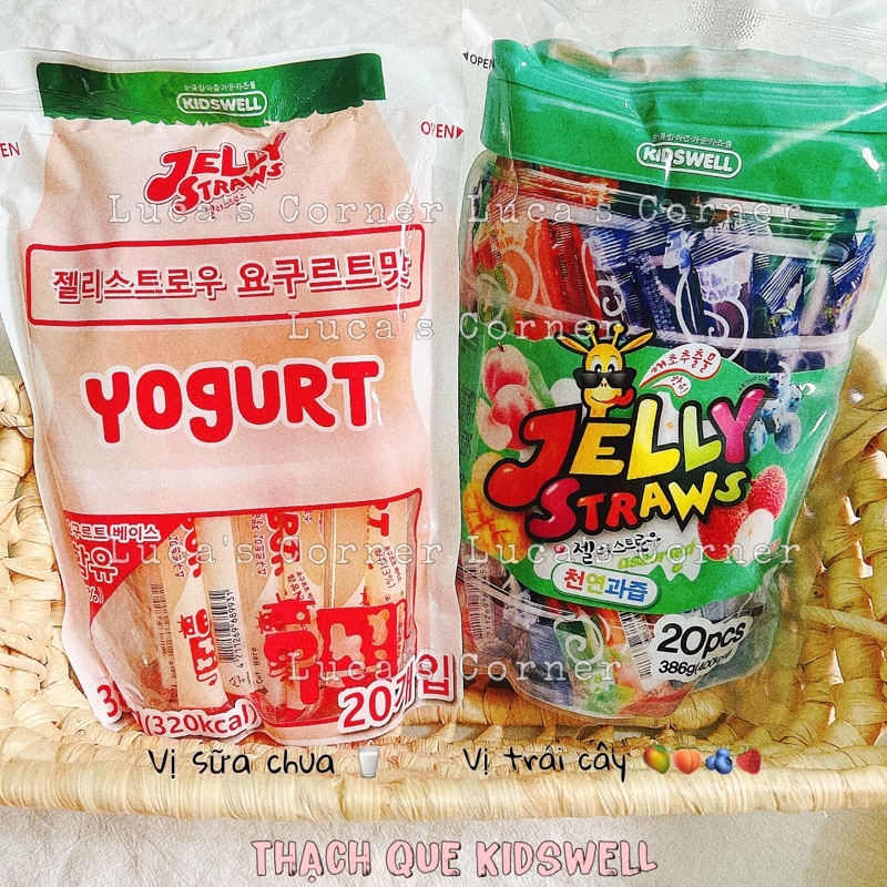 Thạch que vị sữa chua/vị trái cây KidsWell Hàn Quốc cho bé